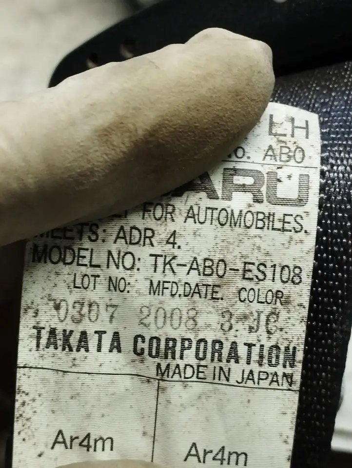 Subaru Outback (2007 - 2009) TKAB0ES108 Задний ремень безопасности — фото 5