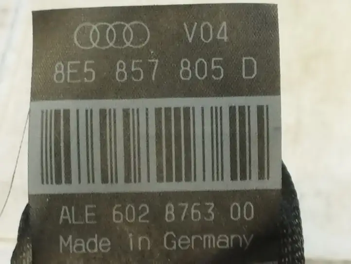 Audi A4 S4 B6 8E 8H (2000 - 2006) 8E5857805D Задний ремень безопасности — фото 2