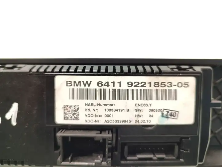BMW 3 E90 E91 (2005 - 2012) 9221853 Блок управления климат-контролем — фото 6