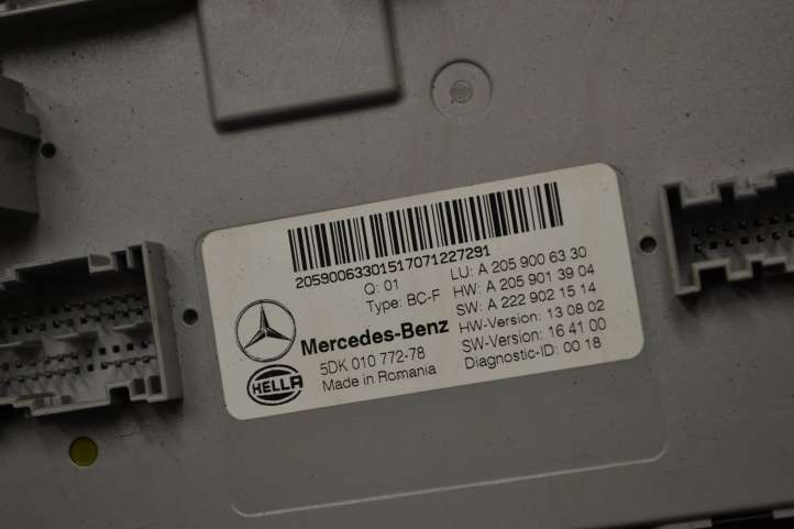 a2059006330 Mercedes-Benz C W205 Komforto modulis