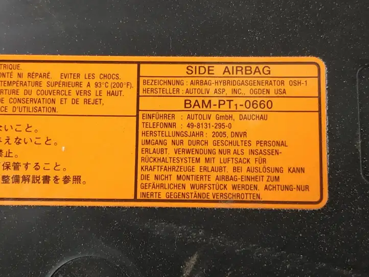 Subaru Legacy (2003 - 2009) Подушка безопасности сиденья — фото 3