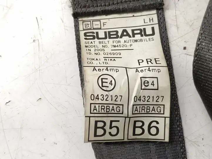 Subaru Legacy (2003 - 2009) Передний ремень безопасности — фото 4