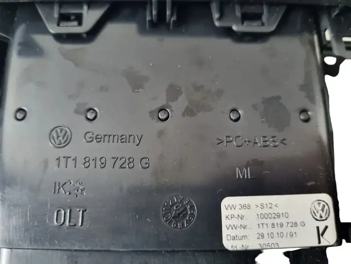 Volkswagen Touran II (2010 - 2016) 1T1819728G Центральный воздушный дефлектор — фото 5
