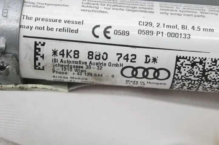 Audi A7 S7 4K8 (2018 - ) 4K8880742D Боковая подушка безопасности шторка — фото 5