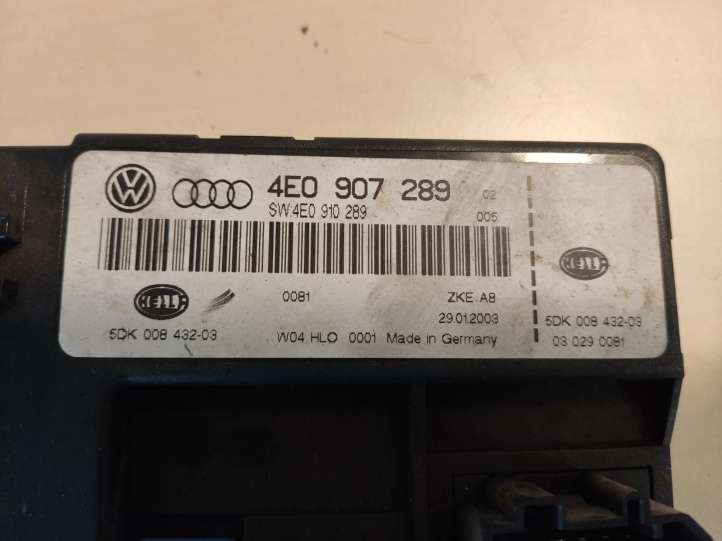 4E0907289 Audi A8 S8 D3 4E Komforto modulis