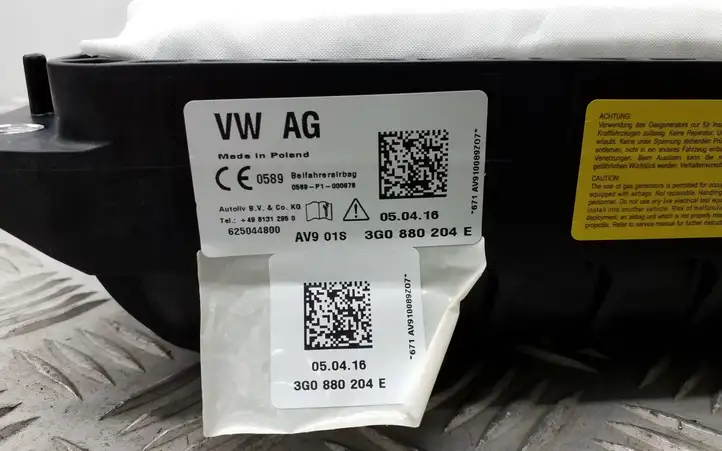 Volkswagen PASSAT B8 (2015 - ) 3G0880204E Подушка безопасности пассажира — фото 4