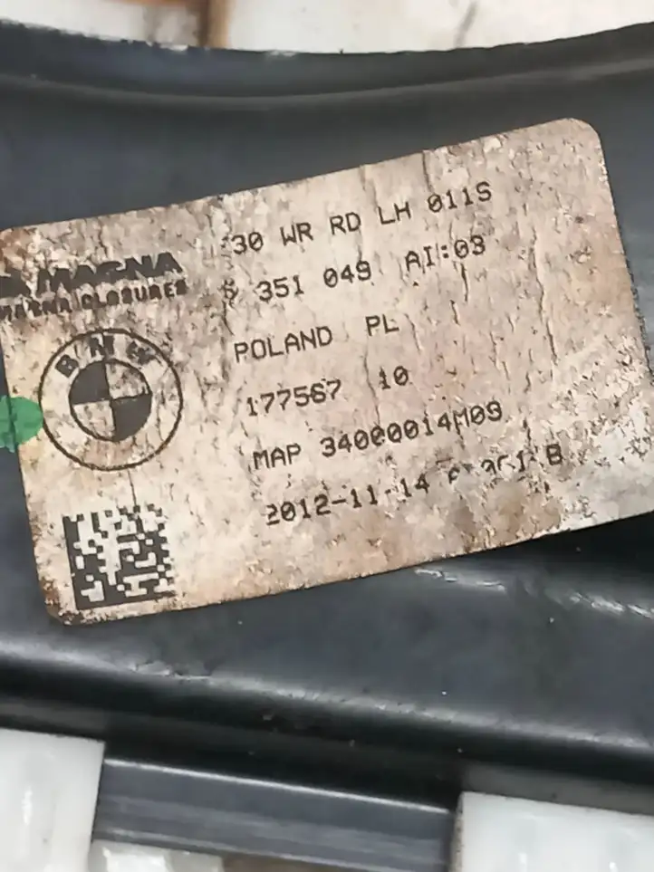 BMW 3 F30 F35 F31 (2012 - 2018) 34000014M09 Стеклоподъемник задней двери — фото 4