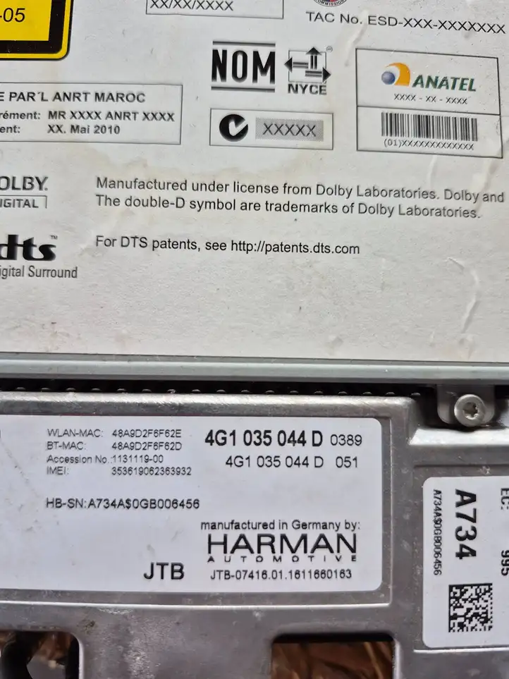 Audi A6 C7 (2014 - 2018) 4G1035044D Навигационные карты CD/DVD — фото 5