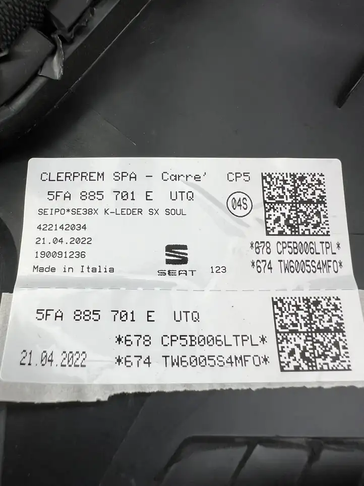 Seat Leon IV (2020 - ) 5FA885701E Подушка безопасности задней двери — фото 3