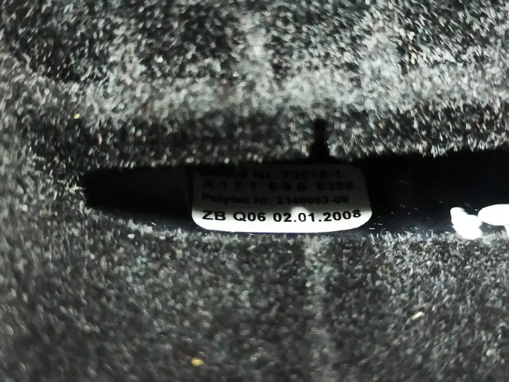 Mercedes-Benz SLK R171 (2005 - 2011) A1716800396 Коврик бардачка — фото 6