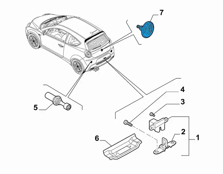 Alfa Romeo Mito (2008 - 2016) 50545260 Кнопка закрытия крышки багажника — фото 5