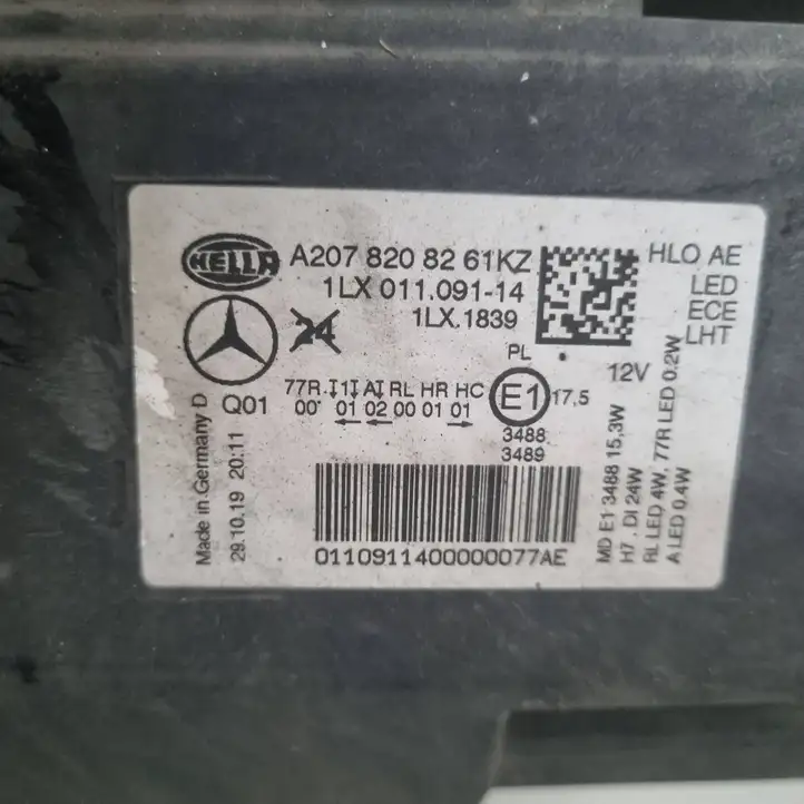 Mercedes-Benz E C207 W207 (2009 - 2017) A2078208261 Передняя фара — фото 8