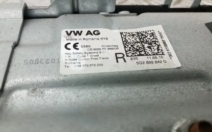 Skoda Octavia Mk3 (5E) (2013 - 2019) 5G2880842D Коленная подушка безопасности — фото 3