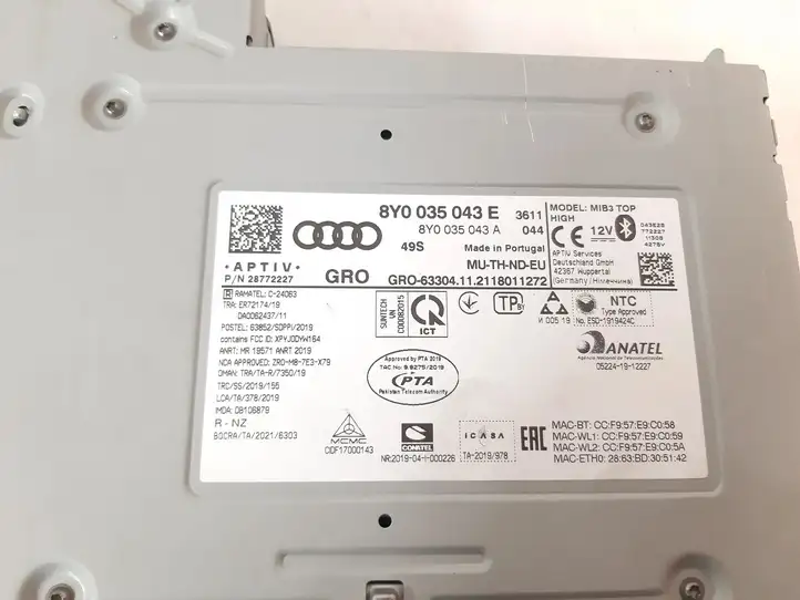 Audi A3/S3 8Y (2020 - ) 8Y0035043E Магнитола / мультимедийная система — фото 6