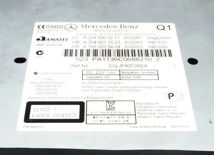 Mercedes-Benz C W204 (2007 - 2014) a2049003211 Магнитола / мультимедийная система — фото 2