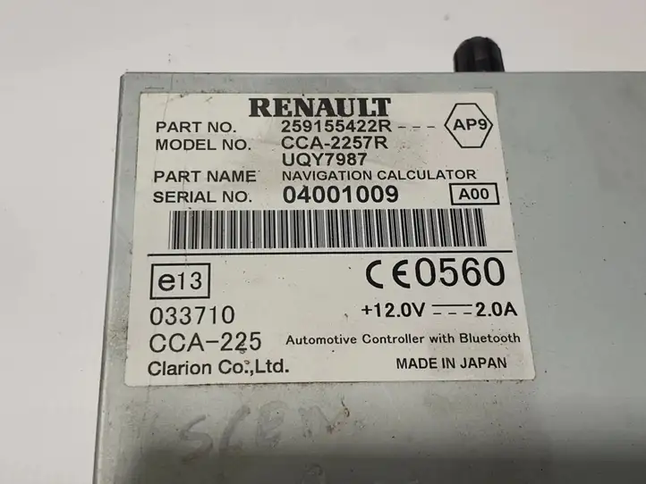 Renault Scenic III - Grand scenic III (2009 - 2016) 259155422R Магнитола / мультимедийная система — фото 3