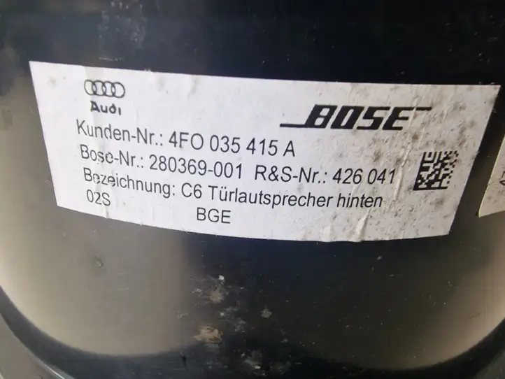 Audi A6 Allroad C6 (2006 - 2008) 4F0035415A Динамики задних дверей — фото 3