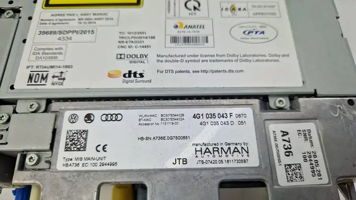 Audi A6 C7 (2014 - 2018) 4G1035043F Магнитола / мультимедийная система — фото 2