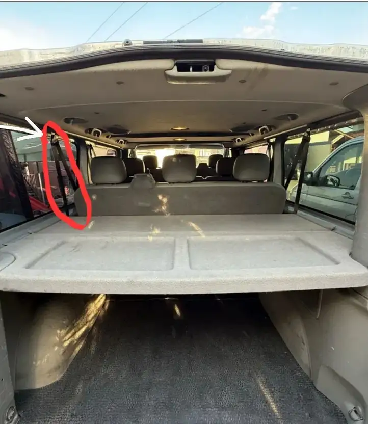 Opel Vivaro (2006 - 2014) 206421 Ремень безопасности 3-го ряда — фото 1
