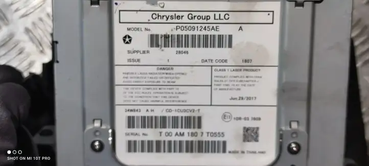 Jeep Grand Cherokee (2010 - 2021) P05091245AE Магнитола / мультимедийная система — фото 2