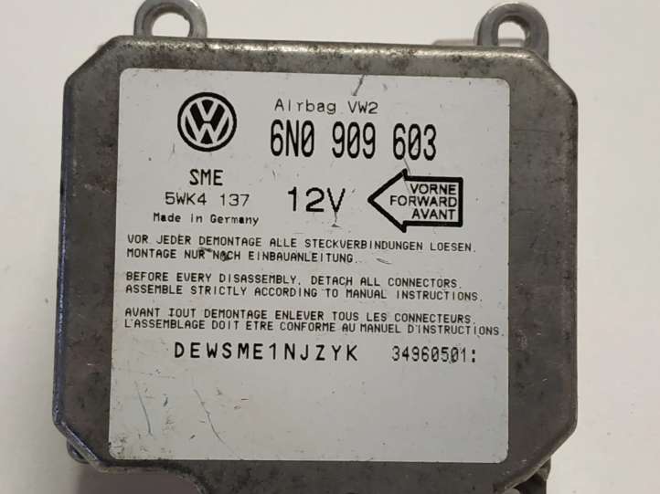 6N0909603 Volkswagen Sharan Oro pagalvių valdymo blokas