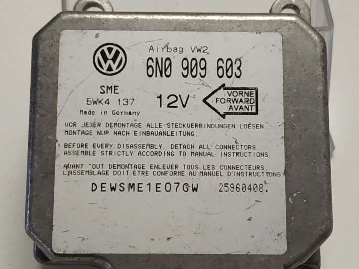 6N0909603 Volkswagen Sharan Oro pagalvių valdymo blokas