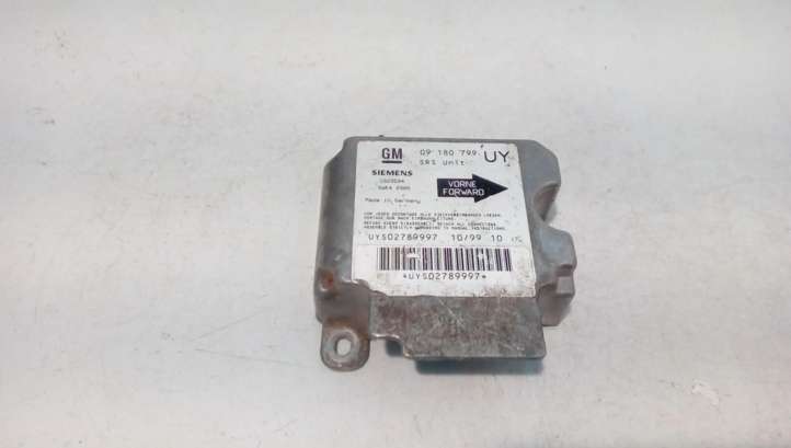 09180799UY Opel Astra G Oro pagalvių valdymo blokas