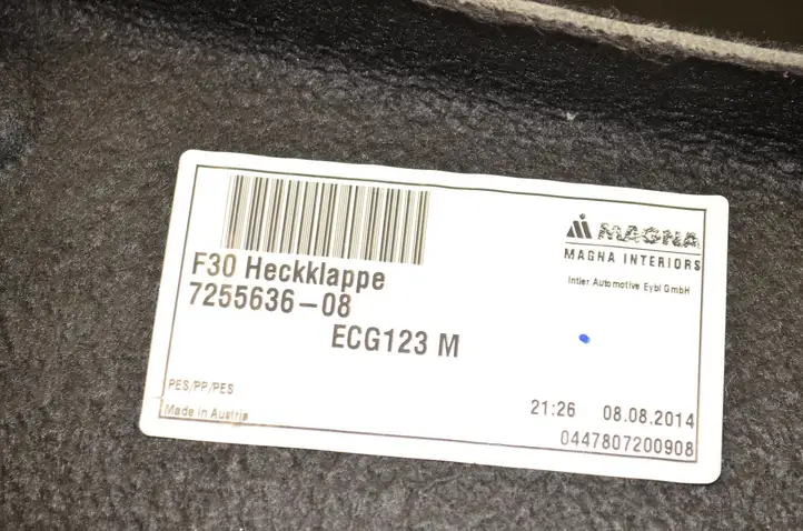 BMW 3 F30 F35 F31 (2012 - 2018) 7255636 Прочая отделка багажника — фото 6