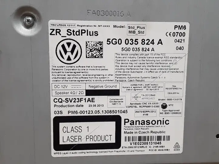 Volkswagen Golf VII (2013 - 2019) 5G0035824A Контроллер мультимедийной системы — фото 3