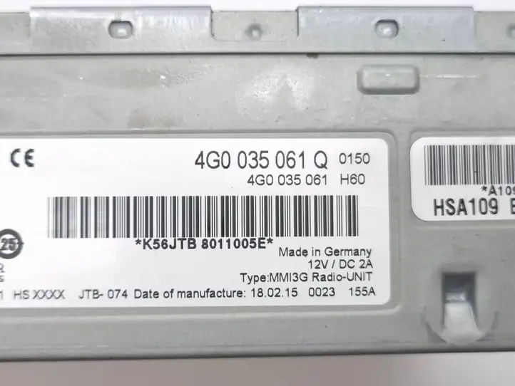 Audi A4 S4 B9 (2015 - 2019) 4G0035061Q Магнитола / мультимедийная система — фото 4