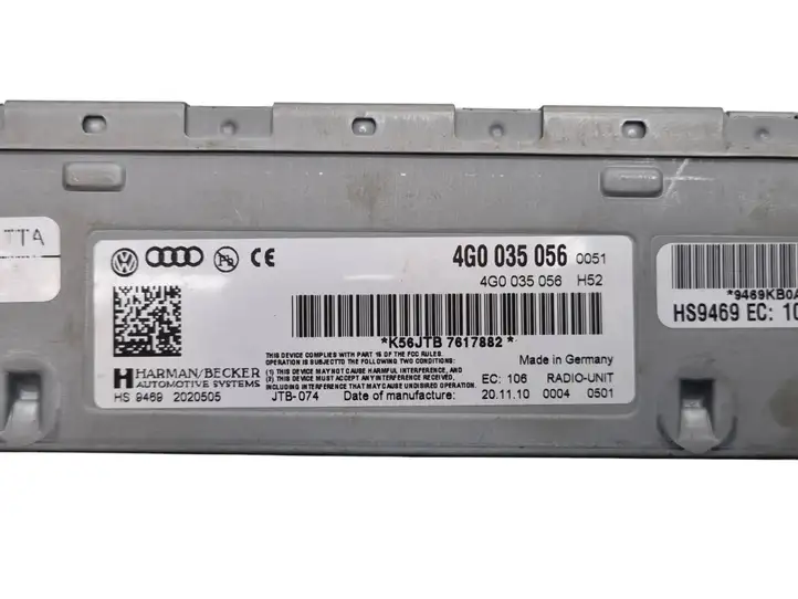 Audi A6 S6 C6 4F (2008 - 2011) 4G0035056 Магнитола / мультимедийная система — фото 4