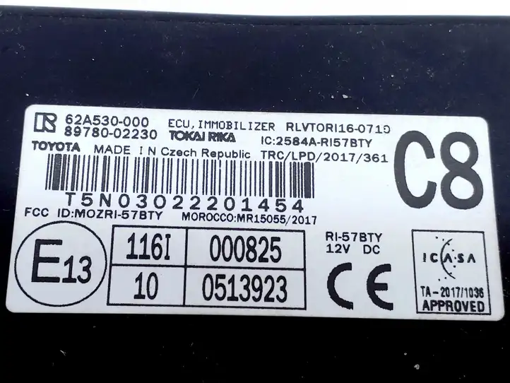 Toyota Yaris XP210 (2020 - ) 8978002230 Блок иммобилайзера — фото 2