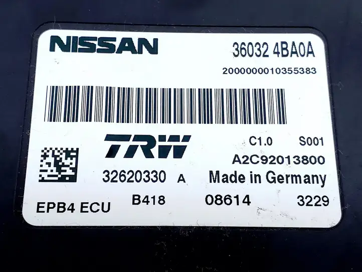 Nissan Qashqai (2013 - 2017) 360324BA0A Блок управления стояночным тормозом (EPB) — фото 2