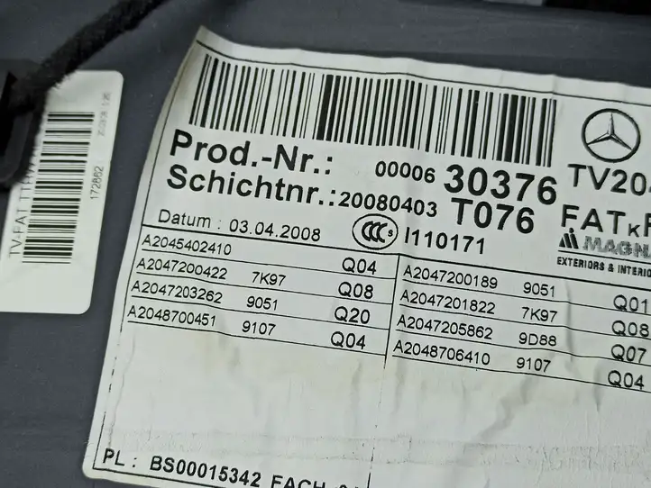 Mercedes-Benz C W204 (2007 - 2014) A2045402410 Обшивка передней двери — фото 3
