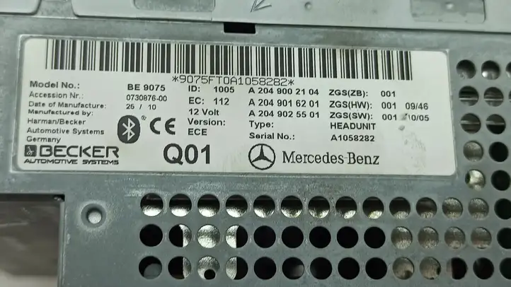 Mercedes-Benz C W204 (2007 - 2014) A2049002104 Магнитола / мультимедийная система — фото 5