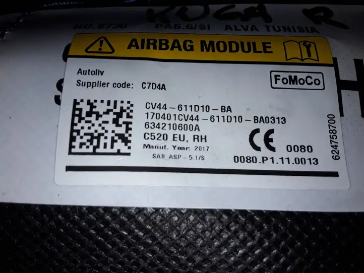 Ford Kuga II (2013 - 2019) CV44611D10BA Подушка безопасности сиденья — фото 2