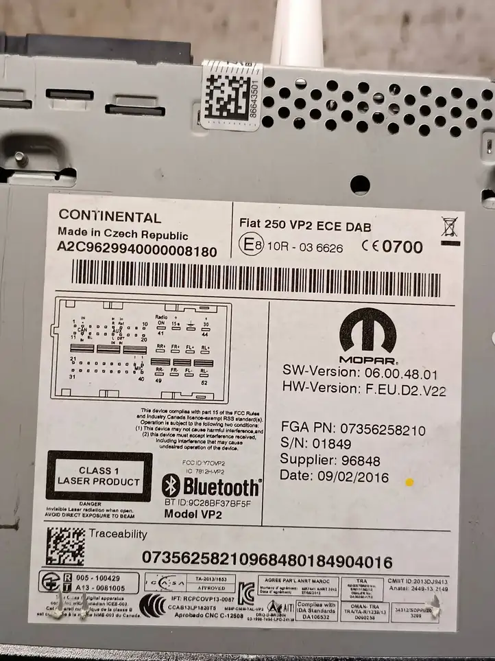 Fiat Ducato (2014 - ) 10R036626 Магнитола / мультимедийная система — фото 7