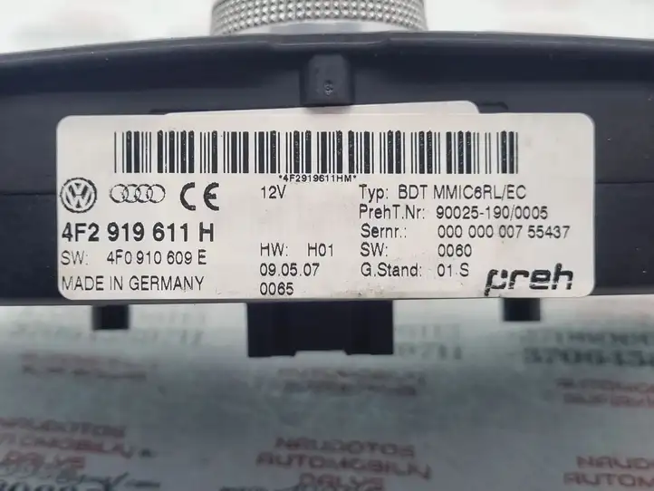 Audi A6 S6 C6 4F (2004 - 2008) 4F2919611H Контроллер мультимедийной системы — фото 3