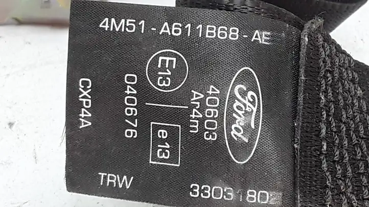 Ford Focus (2005 - 2008) 4M51A611B68AE Задний ремень безопасности — фото 2