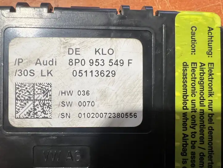 Audi A3/S3 8P (2004 - 2008) 8P0953549F Датчик угла поворота руля — фото 2