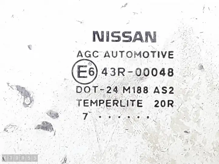 Nissan Qashqai (2006 - 2010) e643r00048 Стекло задней двери — фото 3