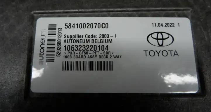 Toyota Corolla E210 E21 (2018 - ) 5841002070C0 Коврик багажника — фото 7