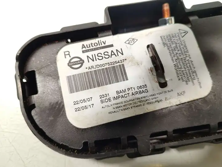 Nissan Qashqai (2006 - 2010) BAMPT10635 Боковая подушка безопасности (стойка) — фото 6