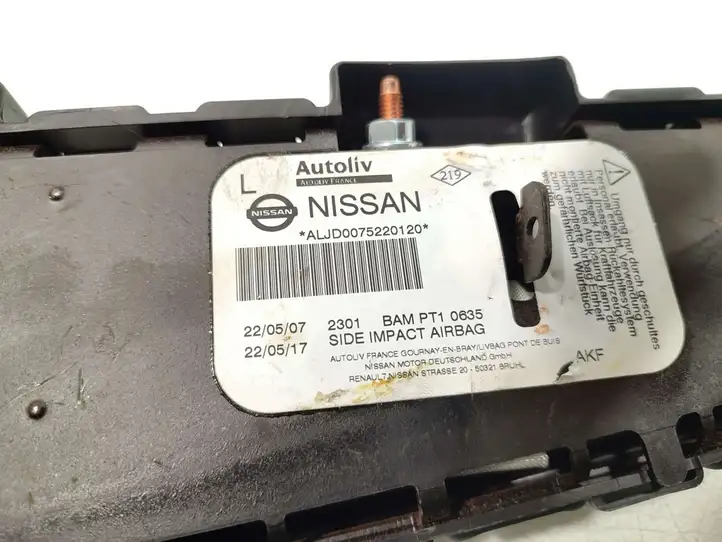 Nissan Qashqai (2006 - 2010) BAMPT10635 Боковая подушка безопасности (стойка) — фото 6
