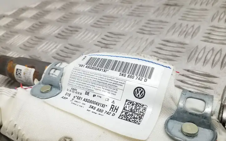 Volkswagen Golf VI (2009 - 2013) 5K6880742D Боковая подушка безопасности шторка — фото 3