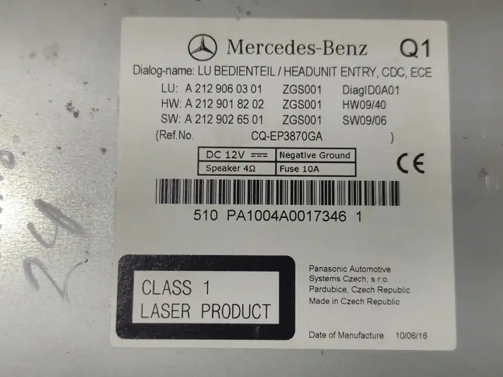 Mercedes-Benz E A207 (2010 - 2017) A2129060301 Магнитола / мультимедийная система — фото 8