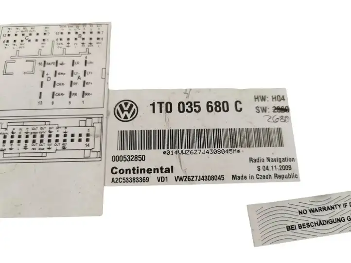 Volkswagen PASSAT B7 (2011 - 2014) 1T0035680C Магнитола / мультимедийная система — фото 4