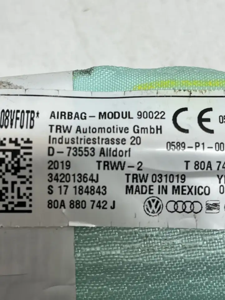Audi Q5 SQ5 (2017 - ) 80A880742J Боковая подушка безопасности шторка — фото 5