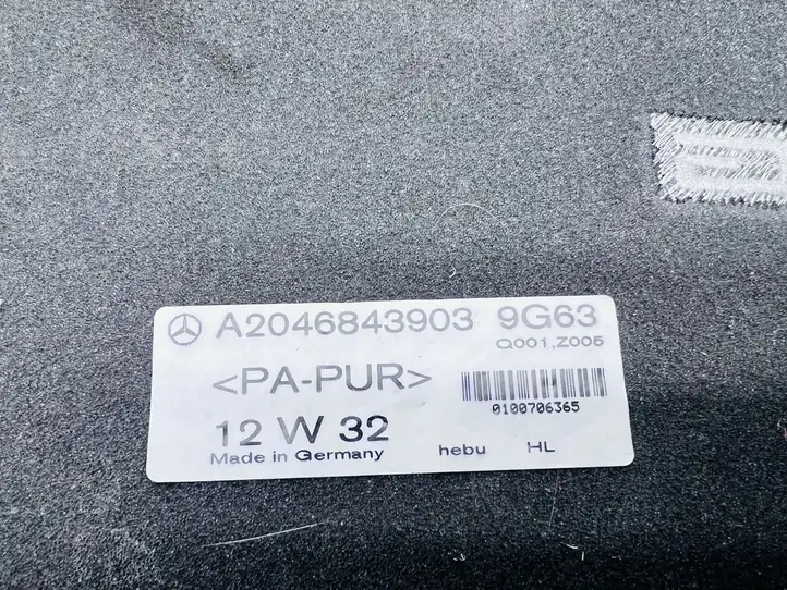 Mercedes-Benz C W204 (2007 - 2014) A2046843903 Задний коврик салона — фото 7