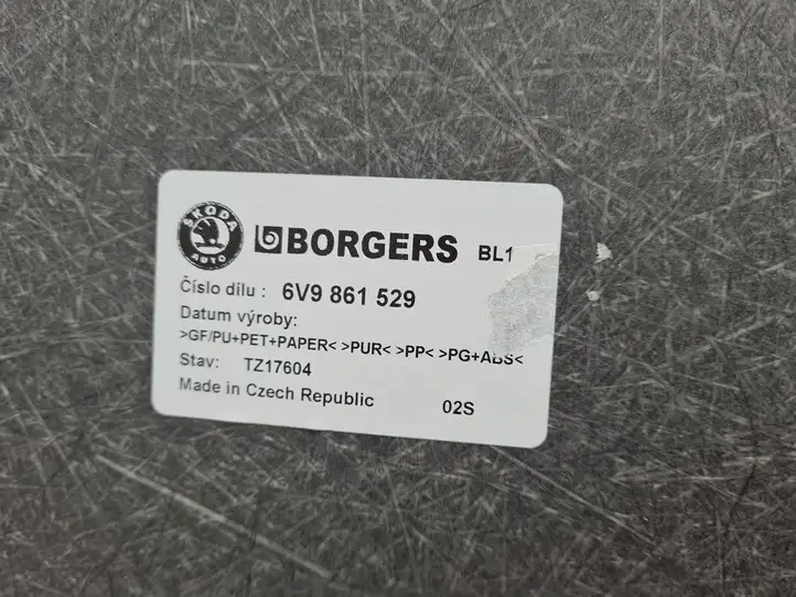 Skoda Fabia Mk3 (NJ) (2015 - 2021) 6V9861529 Пол багажника — фото 3